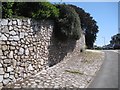 Retaining wall and paved vision splay, corner of Coombe Vale Road, Teignmouth