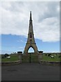 Impressive monument at Amble East Cemetery