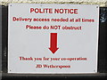 "Polite Notice" to look like "Police Notice" in St Ives