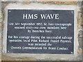 HMS Wave rescue plaque, St Ives, Cornwall