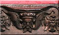 NY3955 : Twin dragon bodied misericord, Carlisle cathedral by Bob Embleton