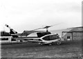 Sywell Aerodrome: Bell 212 helicopter near March Helicopters