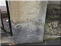 Bench mark on Methodist Church gatepost, Wrexham St