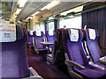 First-class interior of a Trans-Pennine Express train