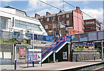 TQ2584 : West Hampstead Thameslink Station, exit onto West End Lane 2007 by Ben Brooksbank
