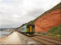 SX9777 : Sprinter trains along the Dawlish coastal railway by Stephen Craven