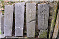NM7701 : Grave slabs, The Old Chapel, Craignish by Stuart Wilding