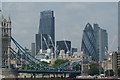 View of the Heron Tower, Gherkin and Broadgate Tower from the Thames Path #5