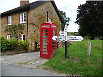 ST5917 : Nether Compton: signpost and phone box by Chris Downer