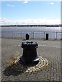 SJ3487 : Old capstan by the Mersey by Neil Theasby