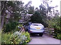 A private car parked on a private bridge