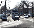 Saffron Lane approaching the Pork Pie Roundabout