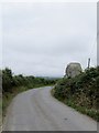 Approaching the Wateresk Standing Stone on Flush Road