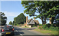 A325 passes the lodge at Farnborough Hill School entrance