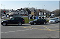 Cars on a roundabout in Bridgend