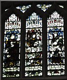 NZ2464 : The Cathedral Church of St. Nicholas - stained glass window, clerestory by Mike Quinn