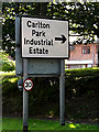 TM3864 : Carlton Park Industrial Estate sign by Geographer