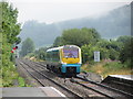 Northbound train approaching Craven Arms