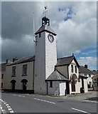 SN3010 : Whitewashed clock tower in Laugharne by Jaggery