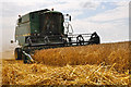 North Devon : Crop Field & Combine Harvester