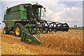 North Devon : Crop Field & Combine Harvester