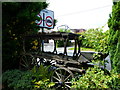 Hearse in public house garden