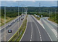 SK5204 : Junction 21a of the M1 motorway by Mat Fascione