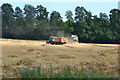 Combine harvester at work