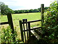 Stile at footpath junction near Hunts Hill Farm