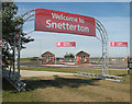 TM0089 : Entrance to the Snetterton Motor Racing Circuit by Evelyn Simak