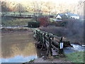 Wooden footbridge over the River Angiddy west of Tintern