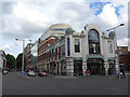 Looking from Pelham Street across Brompton Road towards Sloane Avenue