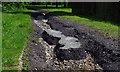 Storm damage to footpath