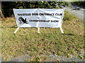 TL8527 : Halstead Dog Obedience Club sign by Geographer