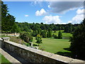 TQ4551 : Terrace wall and parkland at Chartwell by Richard Humphrey
