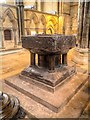 SK9771 : Lincoln Cathedral Font by David Dixon