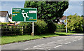 J2385 : Roundabout sign, Templepatrick (August 2014) by Albert Bridge