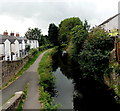 Canal, path and houses, Pontypool