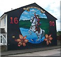 King William III (William of Orange) mural in Shankill Parade