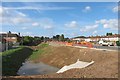 Drainage ditch by Combe Valley Way construction