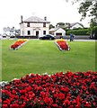 Flower beds outside the Orange Hall at Newcastle