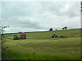 Harvesting silage, between Llanwenog and Brynteg