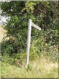 TM2998 : Footpath sign off Zig Zag Lane by Geographer