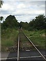 The railway from Cookham Station level crossing