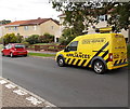 Giant screwdriver on an appliances repair van, Malpas, Newport