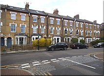 TQ3088 : Terrace of houses on Palace Road, Crouch End by David Howard