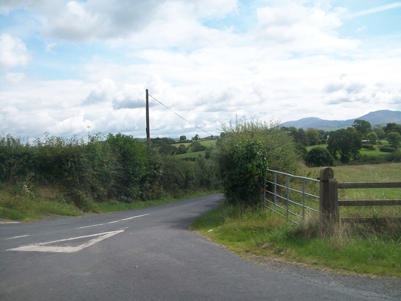 The entrance into Tirkelly Road from the... © Eric Jones :: Geograph ...