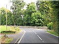 Bend in the Ballyward Road at the entrance to Ballyward Lodge