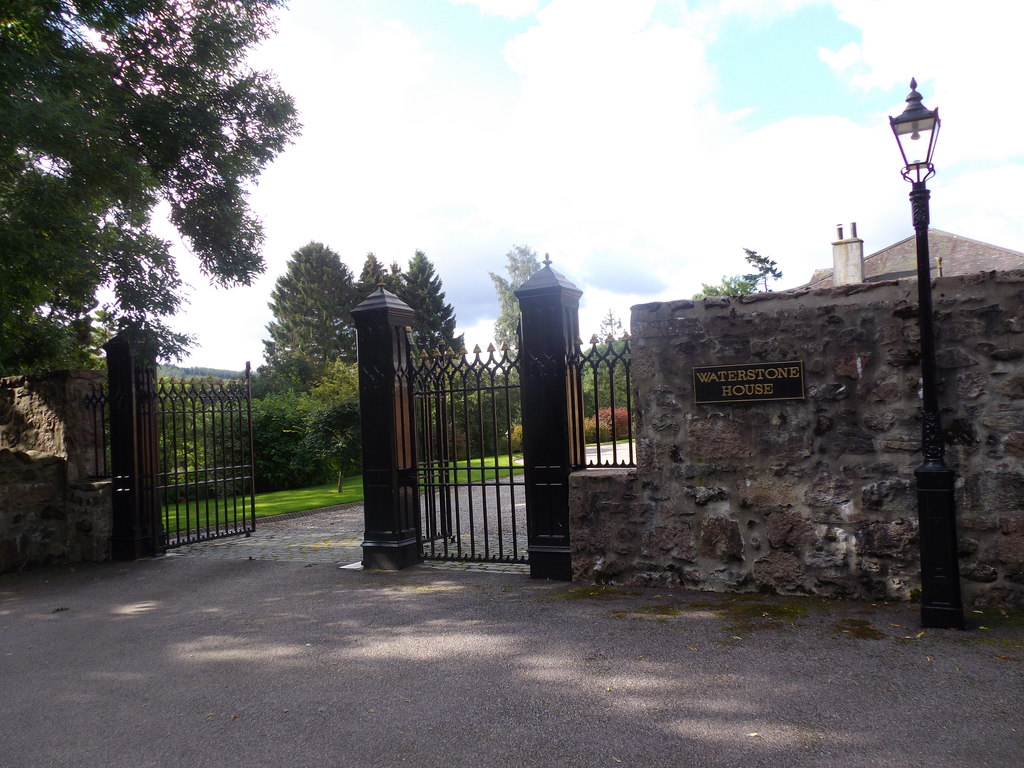 Gated entrance to Waterstone House © Stanley Howe :: Geograph Britain ...