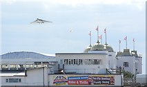 TM1714 : Vulcan flies over Clacton Pier at Air Show by Mark Norrington